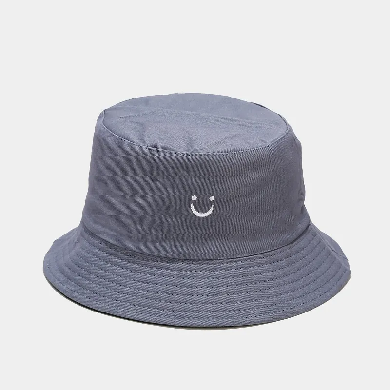 Embroidered Smiley Face Bucket Hat